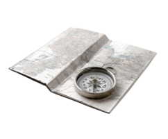 Explore adventure with a compass and map for travel lovers png