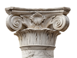 Classic architectural column with intricate design details png