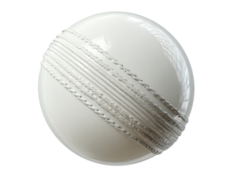 Cricket ball with detailed stitching and smooth surface texture png