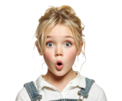 Excited child with surprised expression and bright eyes png
