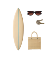 Beach essentials for a sunny day at the seaside png