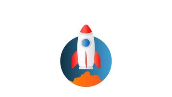 Spaceship Exploration Mission Icon Animation. video