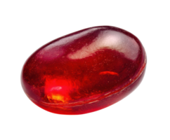 Radiant red gemstone on a reflective surface for crafting use png