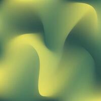 A green and yellow abstract background with a wavy shape vector