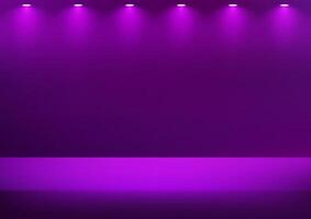 Empty purple studio room background space for selling products on the website. Empty room with spotlight effect. illustration. vector