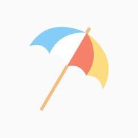 an umbrella with a colorful design flat icon vector