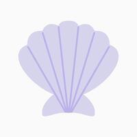a purple shell on a white background vector