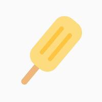 yellow ice cream flat icon vector