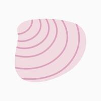 a pink shell with a spiral pattern flat icon vector