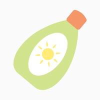 a bottle of liquid with a sunblock vector