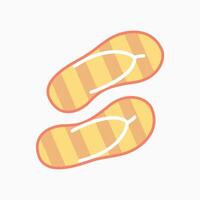 two pairs of flip flops flat icon on a white background vector