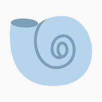 a blue snail icon on a white background vector