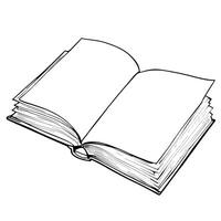 An Open Blank Book for Drawing and Writing Activities for Kids and Adults vector