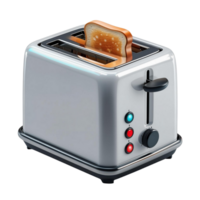 Modern white two slice toaster with toasting bread png