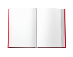 An open book with blank pages isolated on transparent background png