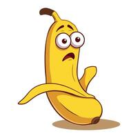 Kawaii Banana Cartoon Standing in a Fun Pose vector