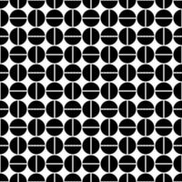 Trendy, retro geometric seamless patterns with cofe bins circles. Modern abstract background texture vector
