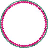 Vibrant geometric circle border design with colorful accents vector