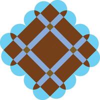 Geometric diamond pattern with elegant scalloped edges vector
