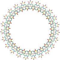 Vibrant geometric petal pattern with interlocking circular design vector
