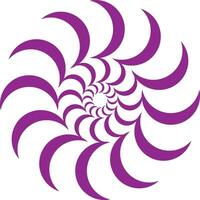 Vibrant purple swirling spiral pattern design vector