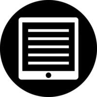 E-reader Icon - Digital Content and Education Symbol vector