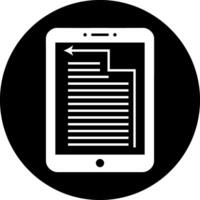 Tablet Document Transfer Icon vector