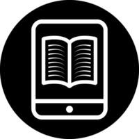 E-book on Tablet Icon - Digital Reading and Learning App vector