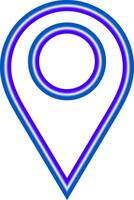 Blue Gradient Location Pin Icon - Map Pointer vector