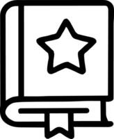 Spell book icon illustration outline stroke minimalist black line vector
