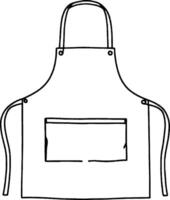 Apron Minimalist line art hand drawn outline stroke vector