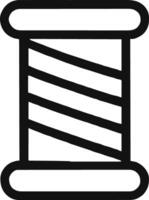 Thread spool icon illustration outline stroke minimalist black line vector