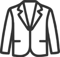 suit icon illustration outline stroke minimalist black line vector