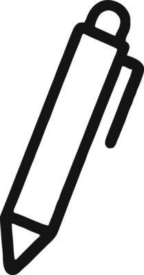pen icon illustration outline stroke minimalist black line
