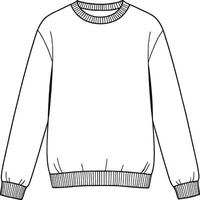 Sweater Minimalist line art hand drawn outline stroke vector