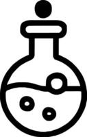 Potion Bottle icon illustration outline stroke minimalist black line vector
