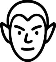 Vampire dracula icon illustration outline stroke minimalist black line vector