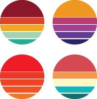 Vibrant Sunset Scene Set for Creative Projects vector