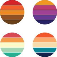 Warm Sunset Colors Bundle for Digital Design vector