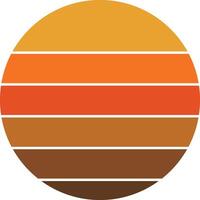 Sunset with Warm Gradient Colors vector