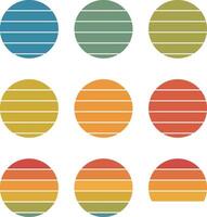 Colorful Sunset Background Bundle for Presentations vector