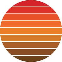 Sunset Sky with Striped Pattern vector
