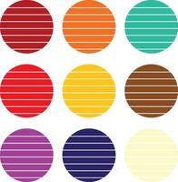 Sunset Sky Set with Bright Horizontal Bands vector