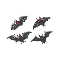 Spooky Bats Silhouettes Versatile Halloween Graphics Collection vector