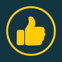 Thumbs Up trendy art design glorious amazing design colorful useful illustration vector