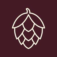 Outline Hops fruit trendy art design superb amazing colorful useful illustration vector
