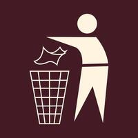 throw in the trash trendy art design superb amazing colorful useful illustration vector