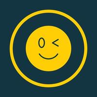 Winking Face trendy art design glorious amazing design colorful useful illustration vector