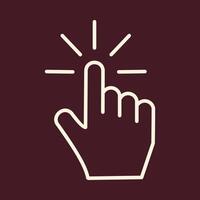 Hand click trendy art design knockout amazing colorful useful illustration vector