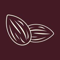 Almond trendy art design superb amazing colorful useful illustration vector